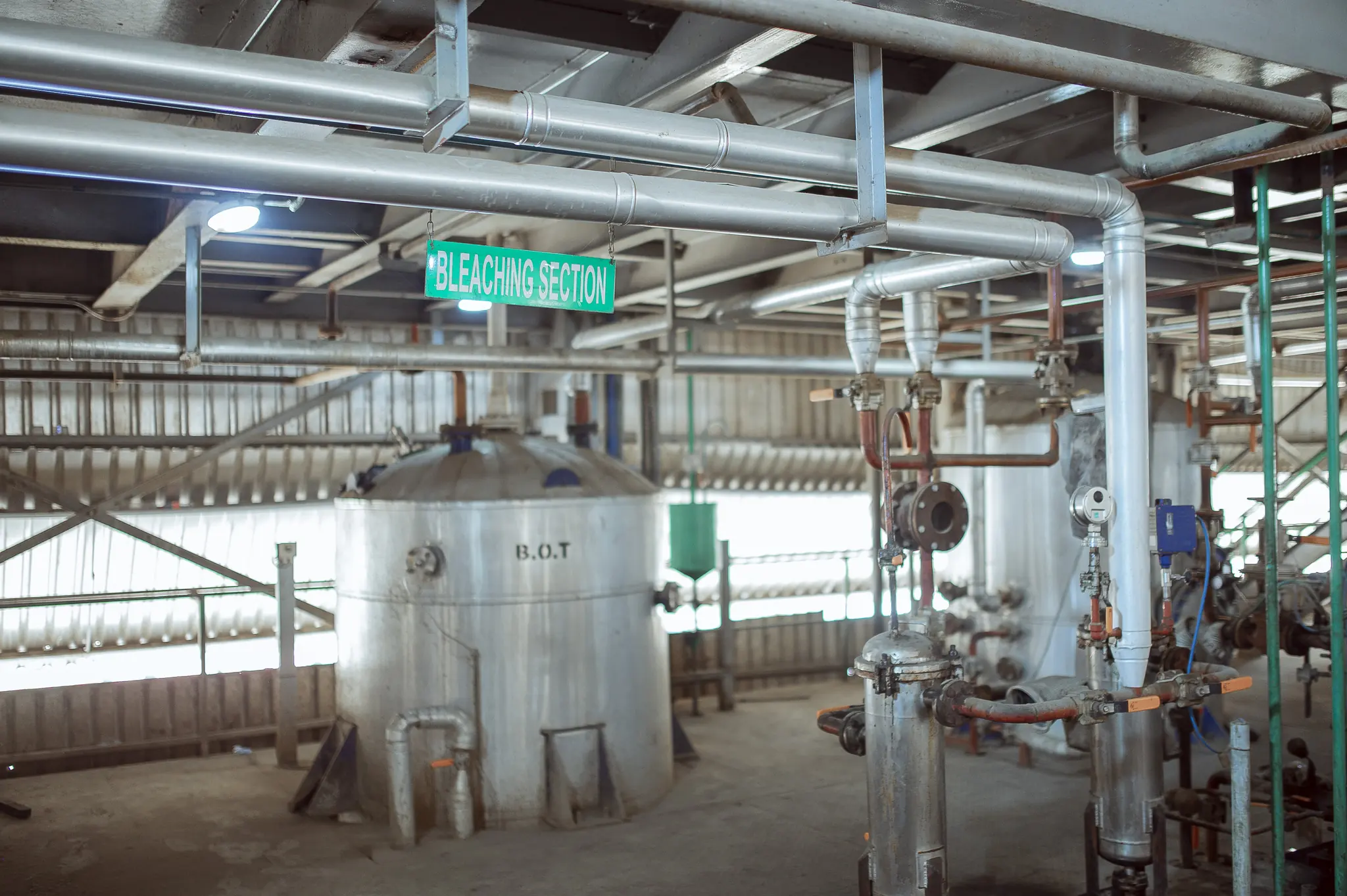 Refining equipment in the Umza oil mill