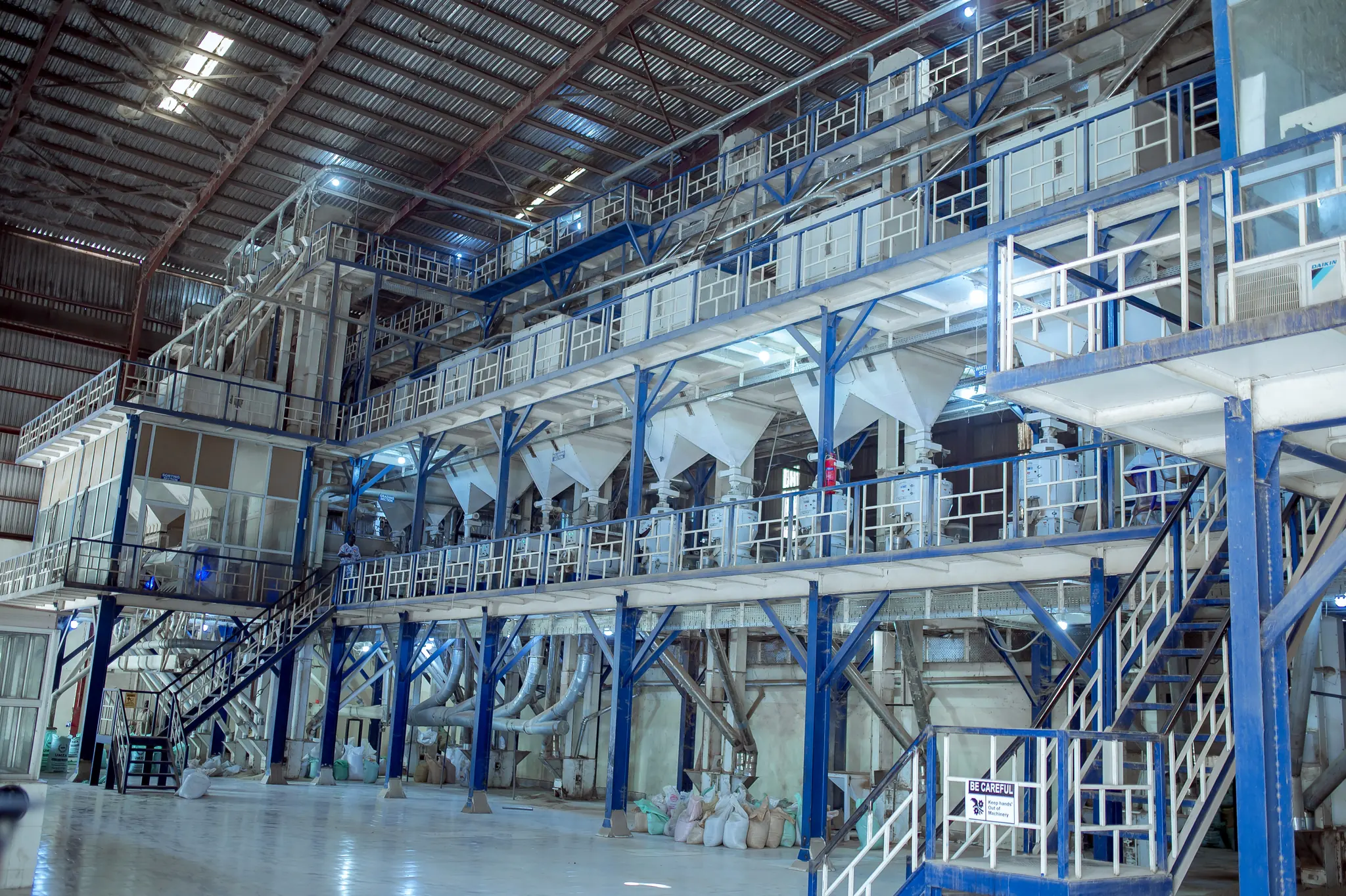 The Umza rice milling hall