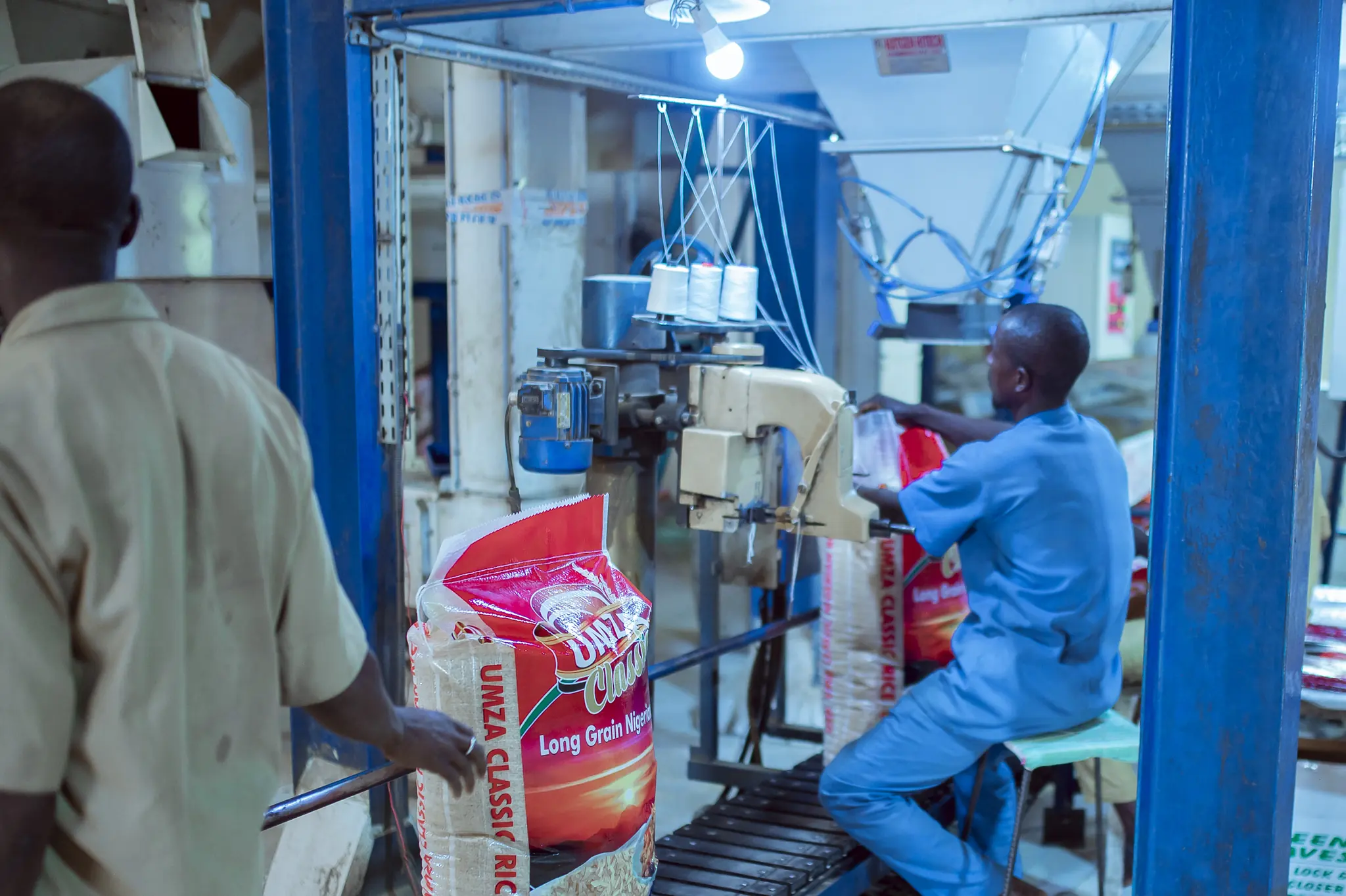 Rice packing line