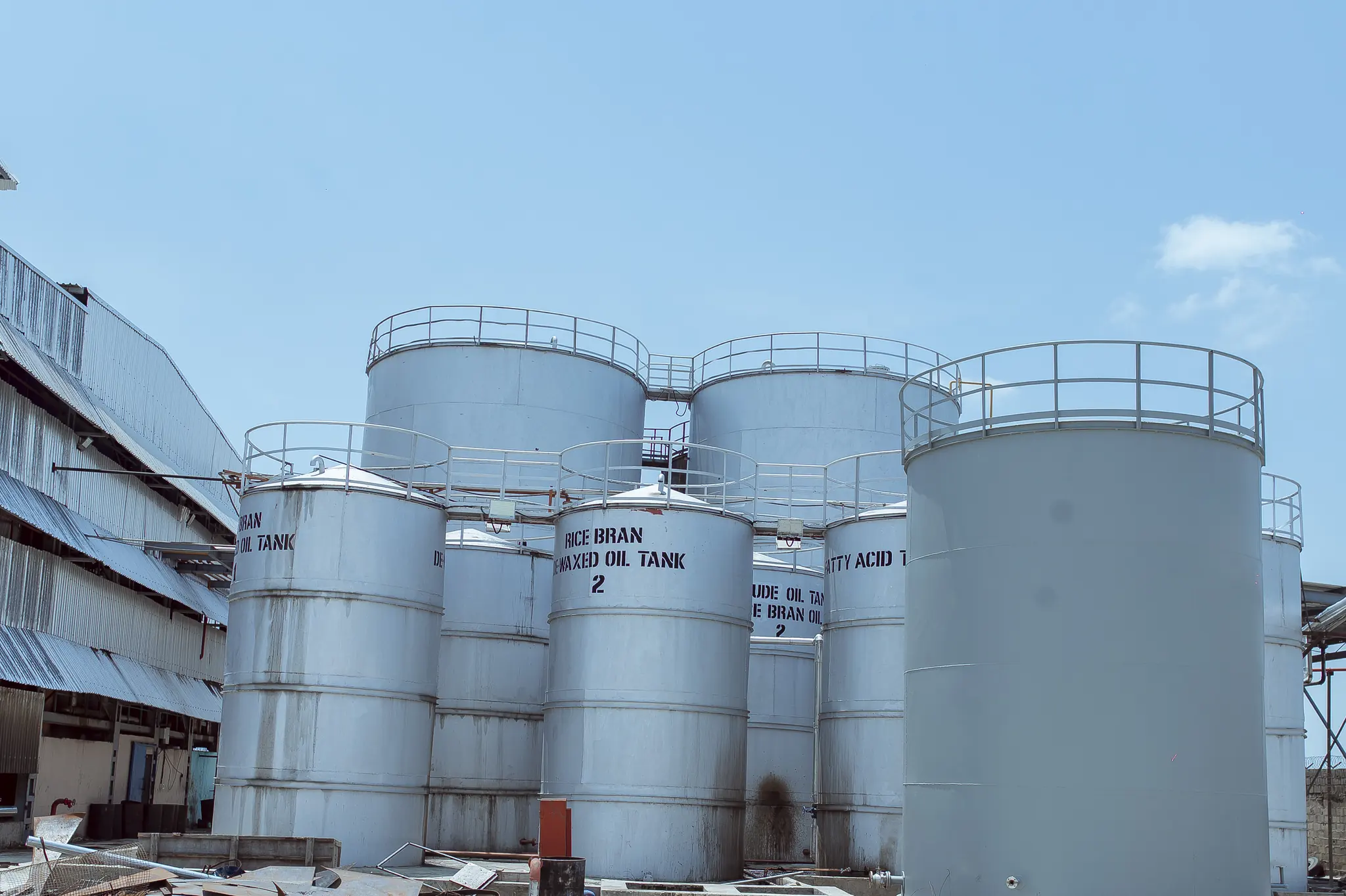 Oil storage tanks